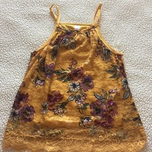 No Boundaries 🌺 floral tank top XS